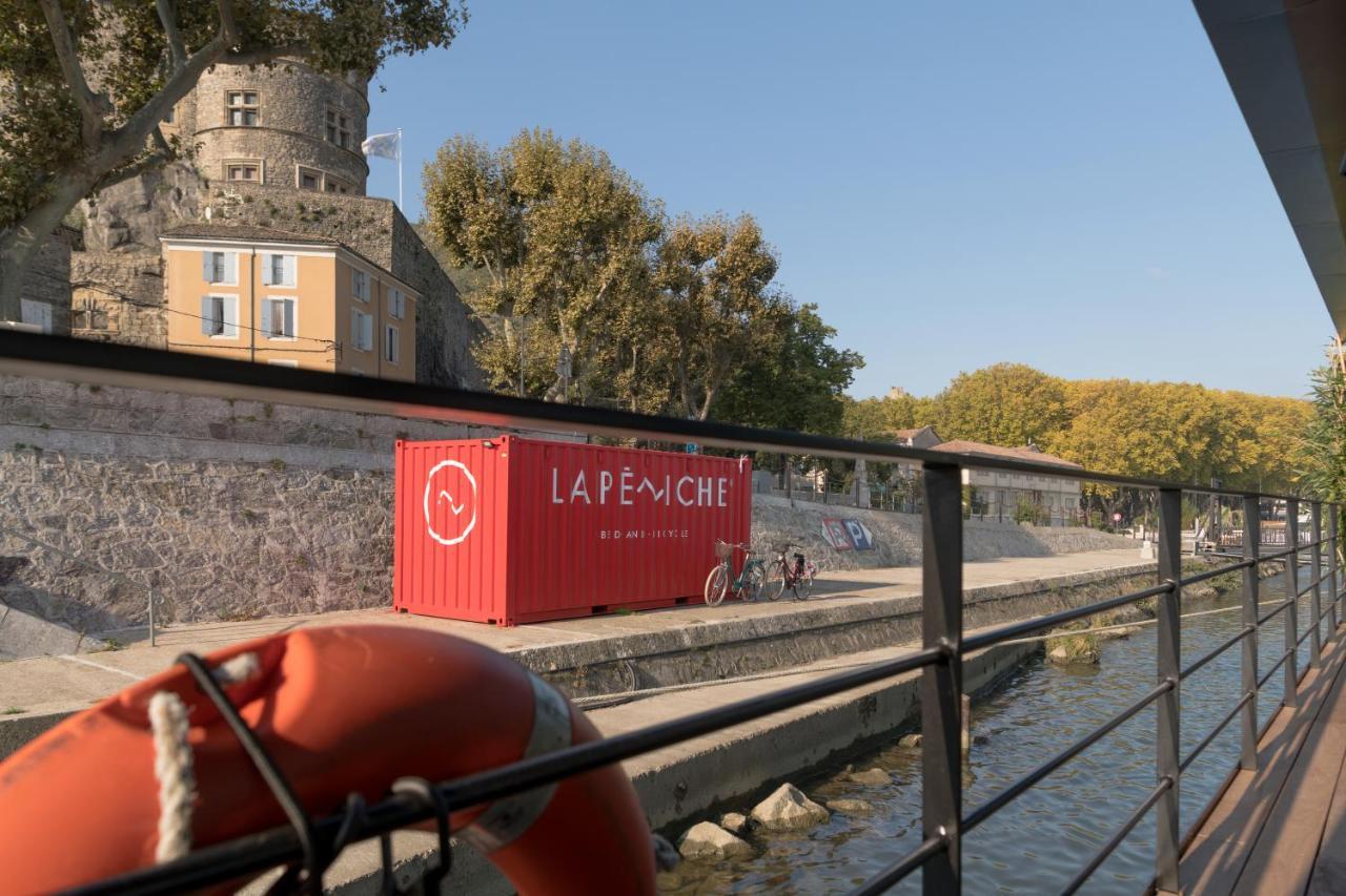 La Peniche - Bed And Bicycle - Tournon Hotell Exteriör bild